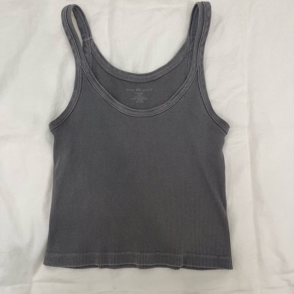 SOLD Brandy Melville Grey Ribbed Tank Top